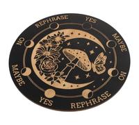 Outanaya Wooden Dowsing Pendulum Board 15cm Black Spiritual Divination Tool Tarot Crystal Energy Decor for Metaphysical and Fortune Telling Use