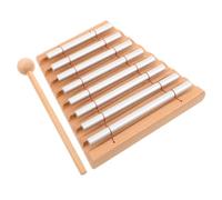 Outanaya Wooden Hand Percussion Instruments with Eight Distinct Notes and Bright Tone, Metal Mallets Included, for Music Activities and Early Learning in Classroom or Travel