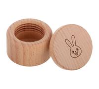 Outanaya Wooden Tooth Storage Box for Keepsake Collection with Multifunctional Beech Wood Box Featuring Fine Craftsmanship and Cute Design, for Storing Rings and Hair on Birthdays