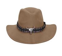 Outback Cowboy Hat for Men & Women Felt Curved Rolled Brim Lightweight Western Wide Brim Cowboy Cowgirl Hat Durable Country Style Australian Bush Hats Khaki