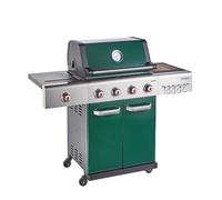 Outback Jupiter - 4 Burner Gas BBQ Grill with Side Burner - Green