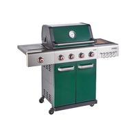 Outback Jupiter - 4 Burner Gas Hybrid BBQ Grill with Side Burner - Green