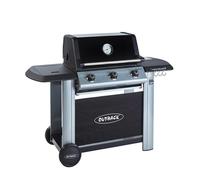 Outback Magnum - 3 Burner Gas BBQ Grill with Side Burner - Black & Silver