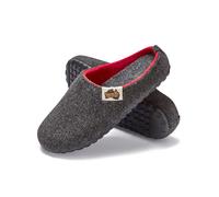 Outback Slippers - Charcoal & Red (UK 6.5 | EU 40)