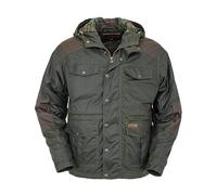 Outback Trading Company Mens Waterproof Oilskin Outerwear Casual Western Jacket With Multiple Pockets, Dark Olive, XL