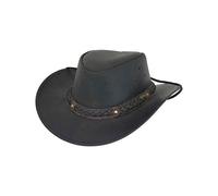 Outback Trading Men's 1367 Wagga UPF 50 Breathable Leather Western Hat with Adjustable Chin Cord