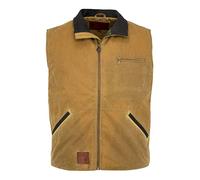 Outback Trading Men's 2143 Sawbuck Waterproof Breathable Full-Zip Cotton Oilskin Western Vest, Field Tan, XXL