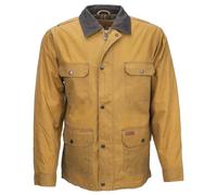 OUTBACK TRADING Men's 2146 Gidley Waterproof Breathable Fully Lined Cotton Oilskin Western Jacket, Field Tan, L