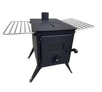 Outbacker Firebox Portable Wood Burning Tent Stove & Complete 2.68m Flue Kit - 12kg Lightweight 3.5kW Heat Output Compact Camping Stove | Stove Kit & Bag