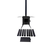 Outbacker Firebox Vista Large Window Portable Wood Burning Tent Stove & Complete 2.68m Flue Kit - 12kg Lightweight 3.5kW Heat Output | Stove Kit, Bag & Heater