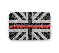 OUTBDNVFSA Black Union Jack UK Red Line Paisley Bathroom Rugs Door Mat Indoor Entrance for Kitchen Entryway Bedroom Home Decor