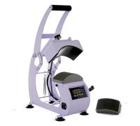 Outbit Cap Press Hat Press Heat Press Machine, 9.5 * 15 cm manual transfer press heat press 360 ° rotation cap heat press machine with digital LED temperature and time controller EU 220 V