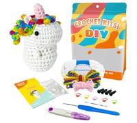 Outbit Crochet Set for Beginners, Complete Crochet Set with Step-by-Step Video Tutorials, Ideal DIY Gift for Adults and Craft Lovers (Rainbow Unicorn)