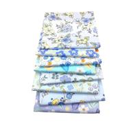 Outbit Fat Quarters Fabric, 8 Pack (50 x 50cm/19.69"x19.69") Premium Cotton Precuts for Quilting, Sewing & DIY Crafting, Patchwork Fabric Sheets for Home Decor & Handmade Projects (Blue)