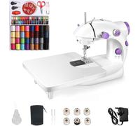 Outbit Mini Electric Sewing Machine Set, 202A Beginner Sewing Machine with Expansion Board and 99pcs Needlework Set