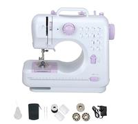 Outbit Mini Sewing Machine for Beginners - 12 Stitches, Portable, Double-Wire, Two-Speed Modes (505A)