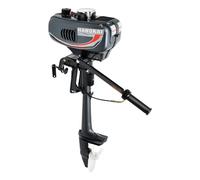 Outboard Engine Petrol 2 stroke Heavy Duty Outboard Motor Outboard Boat Engine with 3.5HP Water Cooling and CDI System Heavy Duty Inflatable Fishing Boat Motor, Outboard Engine for Boat Dinghy Kayaks