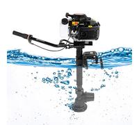 Outboard Gasoline Engine Boat Engine 4 HP 4-Stroke Jet Pump Petrol Engine Power Options for Dinghy Inflatable Boats, Shaft Fishing Boats, Sailboats and Small Yachts Air-Cooled