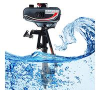Outboard Motor 3.5 HP Fishing Boat Engine 2-Stroke CDI Ignition System for Small Watercraft, Kayaks, Canoes, Dinghies, Inflatable Boats 360° Steering