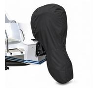 Outboard Motor Cover for Yamaha F130A 130 HP 2024-2026, Waterproof Oxford Full Engine Cover with Zip & Drawstring, Windproof Boat Motor Shield for Outdoor Storage,A Black