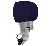 Outboard Motor Cover, Waterproof 600D Oxford Fabric Boat Engine Protection, Shields from Sunlight and Dust, Adjustable Fit for 50-115HP Outboard Motors, Includes Storage Bag