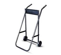 Outboard Motor Engine Trolley 50KG Transport Wheel Boat Engine Carrier Heavy Duty Long & Short Shaft Motor Stand Bracket Boat Trailer Sturdy Rubber Wheels Black