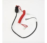 Outboard Motor Kill Switch with Safety Tether Lanyard, Engine Cut Off Replacement for Boat Outboard Engines, Plastic Stop Switch Accessory for
