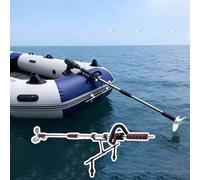 Outboard Motor Portable Drill Powered Propeller Outdoor, Handheld Trolling Motor Thruster for Fishing Tubes, Sailboat, Underwater Engine Transom Support Kit(With Kayak Stand,L-125cm(49 1/4"))