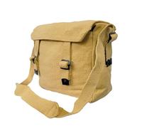 OUTBOUND Small Canvas Webbing Messenger Bag (Mustard/Khaki)