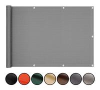 Outdoor 100x800cm Hell Balcony Cover with Grommets & Cord for Garden Pool & Railing Ideal Fence Solution for Balconies