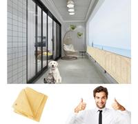 Outdoor 100x900 cm - 220G/M² UV Protection Balcony Cover, Garden Shade Netting, Cream Color, Ideal for Patio, Deck, and Backyard Privacy Solutions