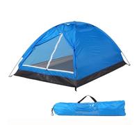 Outdoor 2 Person Tent for Camping and Hiking, Features For Easy Setup with Fiberglass Poles, Removable Rain Fly, and Dual Layer Door for Ventilation (Blue)