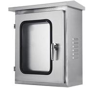 Outdoor 304 Stainless Steel Electrical Enclosure Box - Weatherproof Wall - Mounted Distribution Box, Metal Control Junction Box With Transparent Window(L30xW25xH40cm)