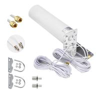 Outdoor 4G 5G LTE Antenna High Gain 10-12dBi OmniDirectional WiFi Antenna with Dual SMA Male Cables and TS9 Adapters 698-3800MHz Compatible with Routers Hotspots Signal Boosters