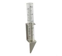 Outdoor 5 Inch Rain Gauge with Reliable Stainless Steel Mounting Bracket for Easy Reading