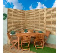 Samuel Alexander 6 Person Rectangular Wooden Dining Table Chairs Set, Brown