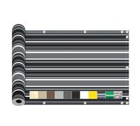 Outdoor 80x800cm - Balcony Shade Cover with Grommets & Ties Versatile Fence Privacy and Sun Protection - Black & White Design for Patios & Gardens