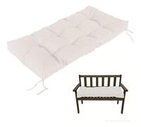 Outdoor 8cm Thick Bench Cushion Soft NonSlip Waterproof Seat Pad for Garden Bench White 190x60cm Comfortable Patio Seating Durable Outdoor Pillow
