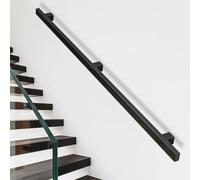 Outdoor ab BarBlack Square Tube Safe Railing1m 1.2m 1.5m 2m 2.5m Opts Support Handle for Balustrade & Wall UseSecure & Reliable