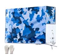 Outdoor Ac Covers for Winter Camouflage Ac Cover for Outside Unit Waterproof and Dustproof 600D Oxford Cloth Full Coverage Design for All Season(Blue,90x60x30cm/35x24x11in)