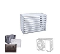 Outdoor AC4 Panel Aluminum Fence with Attached Top 43x23x31 in Trash Can Enclosure & Pool Equint Cover Freestanding AC Unit Concealer WeatherResistant Outdoor Guard.