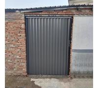 Outdoor Accordion Folding DoorGrey Aluminum Sliding Screen with Frame & Track Perfect for Bedroom Basement AtticMultifold Gate Hardware Kit (62x80in)