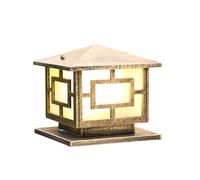 Outdoor Acrylic Lantern Post Lights Waterproof Bronze Column Lamps for Public Lighting Garage Porch and Yard9.8 Width Frosted Design
