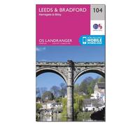 Outdoor Action Ordnance Survey Landranger Map 104 Leeds & Bradford