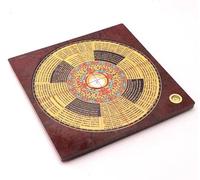 outdoor activity compass, handheld compass, 9-Inch Gold Lock Jade Pass Yinyang Pure Copper Bagua Geomancer Astronomy Compass