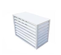 Outdoor Air Conditioner Cover Aluminum Heat Pump Protection WeatherResistant AC Unit Shield Garden Stand & Flower Holder Durable AC Enclosure for All Seasons