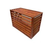 Outdoor Air Conditioner Cover Aluminum Noise Reduction Privacy Screen AC Fence Weatherproof Protection Red B 1.5p100x50x70cm