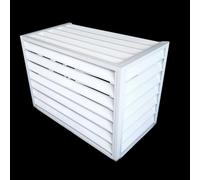 Outdoor Air Conditioner Cover Aluminum Noise Reduction Privacy Screen Weatherproof AC Enclosure White B 1.5p 100x50x70cmIdeal for Home Protection