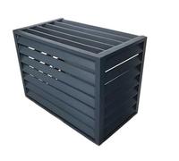 Outdoor Air Conditioner Cover Aluminum Noise Reduction Privacy Screen Weatherproof AC Fence Dark Gray 1.5p100x50x70cm Enhance Curb Appeal