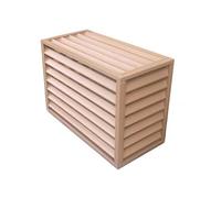 Outdoor Air Conditioner Cover Aluminum Noise Reduction Privacy Screen Weatherproof AC Fence Log B Color 1.5p100x50x70cm Size